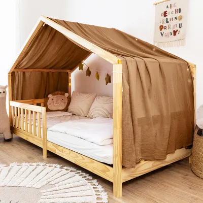 Immagine prodotto di Cielo letto a casetta 135x420 cm nougat senza applicazione dorata - 1 telo