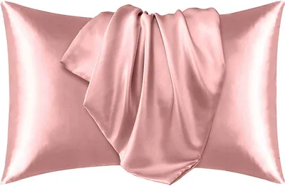 Produktbild von 2 Stück Satin-Kissenbezug, glatte Kunstseide, einfarbig, verhindert Kräuseln, Brechen, Schlafzimmer, Wohnzimmer, Sofa, Kissenbezug