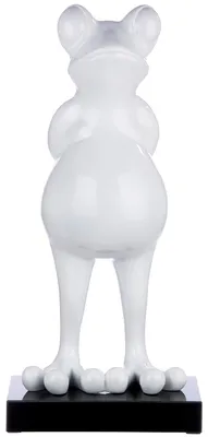 Immagine prodotto di Gilde Skulptur, Frosch, "Frog", Kunstharz, weiß, VE 1, L. 30 cm, B. 32 cm, H. 65.5 cm 52420 4063387524206