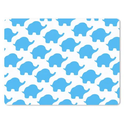 Produktbild von MuchoWow® Mauspad Mousepad Blau - Elefant - Design 40x30 cm - Mousepads - Maus Mat - Pad - Mausunterlage - Anti Rutsch