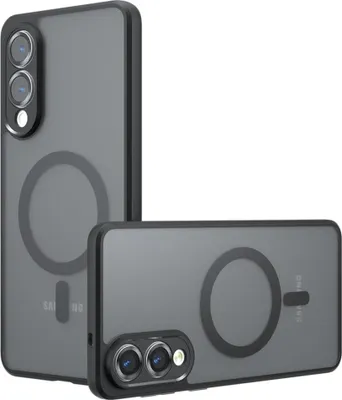 Produktbild von Samsung Galaxy S25 Edge Hülle - Coverup Mattes transparentes Back Cover mit Kameraschutz - MagSafe Compatible - Schwarz