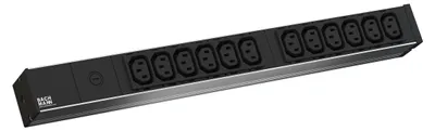 Zdjęcie produktu dla Bachmann 800.2284, Podstawowy, 1U, Aluminium, Czarny, 12 x gniazdo sieciowe, C13 panel