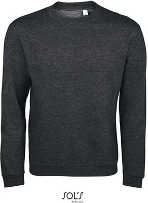 Produktbild von SOLs 01168 | Herren Sweatshirt Spider 50% Baumwolle / 50% Polyester - Farbe: Charcoal Melange - Größe: L
