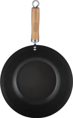 Produktbild von Typhoon World Foods 1401.108 Wokpfanne, 28 cm max. Durchmesser, Gusseisen/Gussaluminium, Induktionsherd-geeignet, Antihaftbeschichtung
