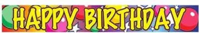 Immagine prodotto di Striscione olografico Happy Birthday 1,8 m