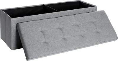 Produktbild von Hoppa! | Bank mit Deckel 120 L | Hellgrau - MDF