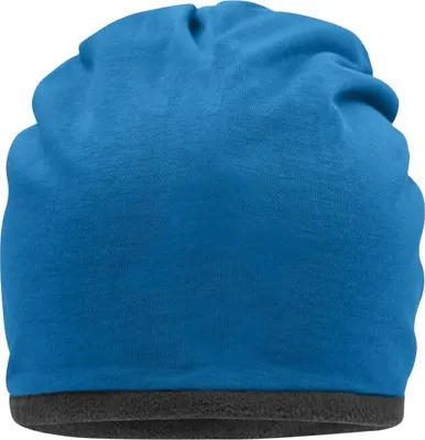 Produktbild von Lässige Mütze mit Fleece-Kontrastabschluss bright-blue/carbon, Gr. one size