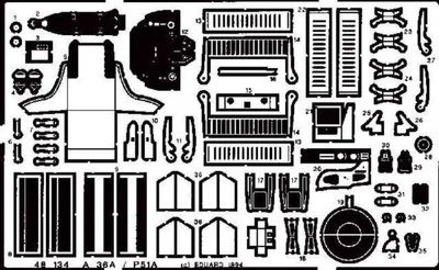 Produktbild von Eduard Accessories A-36 / P 51 für Accurate Miniatures Bausatz 3948134