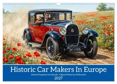 Produktbild von Historische Automobilhersteller in Europa (Wandkalender 2027, Format DIN A3, Querformat), CALVENDO 12-Monats-Wandkalender