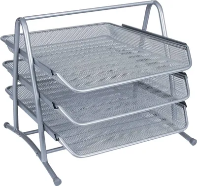 Produktbild von Drôtený stojan s 3 odkladačmi 350x275x278mm strieborný