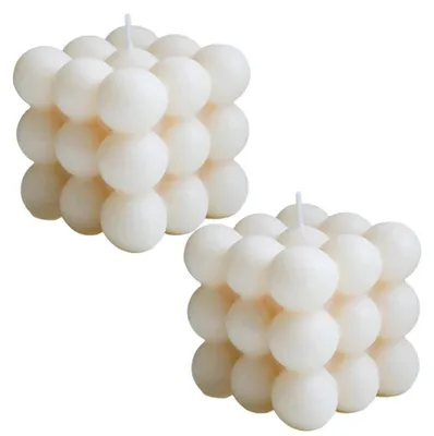 Obrázok produktu pre Vonná sviečka, kocka, sójový vosk, 2 kusy, 5,5 cm, ovocná vôňa