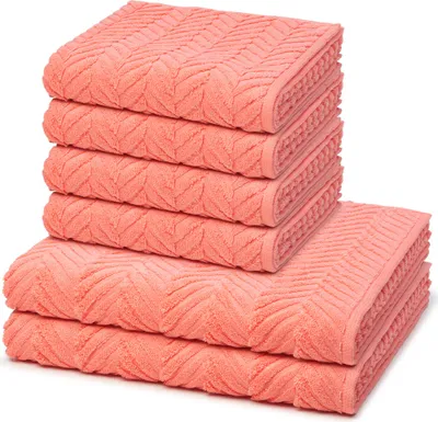 Produktbild von Ross Sensual Skin 4 X Handtuch 2 X Duschtuch im Set Walkfrottee aus Baumwolle 500 g/m², Elegantes Design, Zopfmuster mit gewebter Bordüre