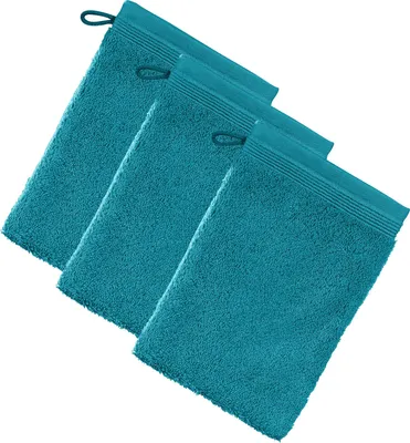 Produktbild von Möve Waschhandschuh Superwuschel" 3er-Pack petrol 15x20 cm"