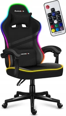 Image de GAMING CHAIR chaise de bureau d'ordinateur pivotante LED RGB