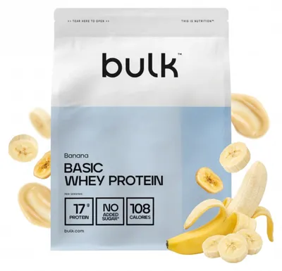 Produktbild von Bulk Basic Whey Protein (1250g) Banana - Eiweiße - Molkenprotein-Konzentrat