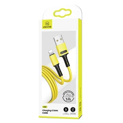 Produktbild von Usams U52 Lightning 2A Schnellladekabel 1M Gelb/Gelb Sj434Usb03 (Us-Sj434)