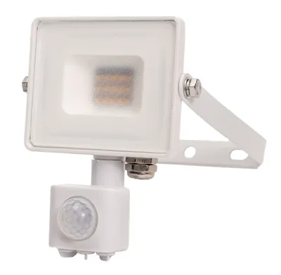 Obrázok produktu pre LED Solution Biely LED reflektor 10W s pohybovým snímačom Premium Farba svetla: Denná biela 434