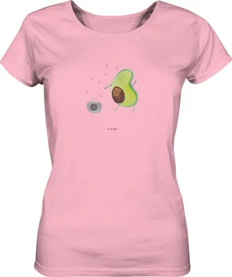 Produktbild von Mr. & Mrs. Panda Damen T-Shirt Avocado Tanzen Größe L - Baumwolle Pink - Geschenk, Basic Shirt, Mit Spruch, Kurzarmshirt, Singen, Musik, Feier, Oberteil, Party