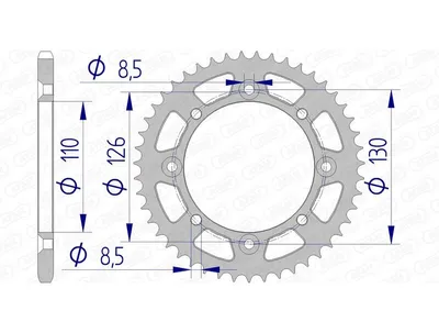 Produktbild von AFAM Kettenrad Alu Standard - 420