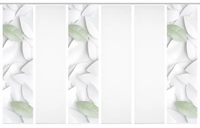 Produktbild von HOME in green LISON Schiebegardine  recyceltes Polyester, 245x60 cm, Blättermotiv