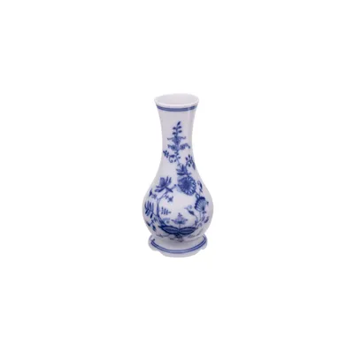 Produktbild von Porzellanvase Höhe 15,5 cm in Zwiebeldekor, tschechisches Porzellan Leander