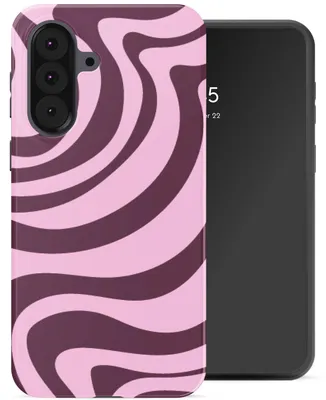 Productafbeelding van Selencia Vivid Backcover voor de Samsung Galaxy A37 (5G) - Wavy Swirl Pink Plum