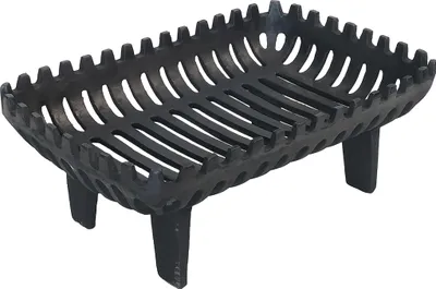 Produktbild von Relaxdays Kaminrost, Feuerbock für Kamin, HBT: 16 x 42 x 28 cm, massiv, schwer, Feuerrost mit Füßen, Gusseisen, schwarz