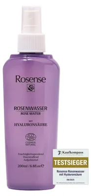 Image de Spray Rosenwasser 200 ml avec acide hyaluronique, tonique pour le visage – ECOCERT
