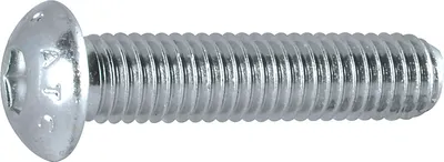 Produktbild von Linsenkopfschrauben M8x16 - Linsenschrauben mit Innensechskant, Stahl verzinkt-blau - 200 Stück