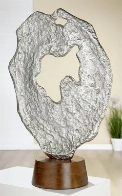 Produktbild von Gilde Skulptur "Volante" Skulptur aus Aluminium, Sockel aus Mangoholz Breite 39,0 cm Höhe 57,0 cm 48267