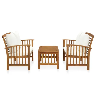 Immagine prodotto di vidaXL Set da giardino 3 pezzi con cuscini in legno massello di acacia
