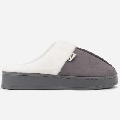 Produktbild von Damen Hausschuhe Slip On Pantoffeln Plüsch Isoliert Slippers Knowi Grau Gr.36/37
