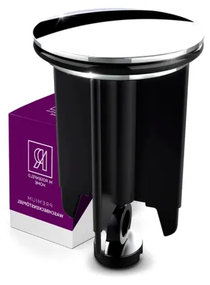 Produktbild von Universal Waschbeckenstöpsel 40mm Chrom Abflussstopfen – Messing mit Gummi für Waschbecken und Bidets - Höhenverstellbar, Rostfrei, Dicht