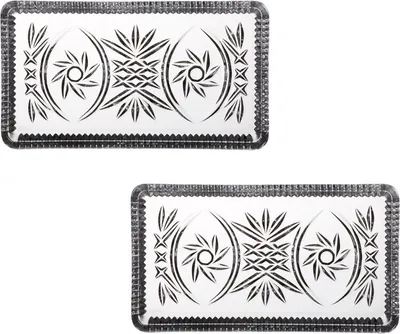 Produktbild von Butterplatte aus Bleikristall 2er Set (10x18cm)