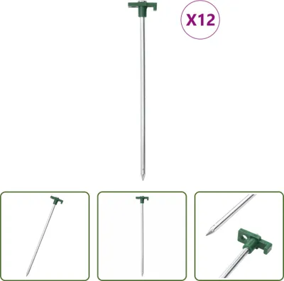 Zdjęcie produktu dla The Living Store Szpilki do namiotu 12 szt. 25 cm 7 mm Stal ocynkowana i PP