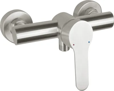 Image de Mitigeur de douche mural monocommande, mitigeur en acier