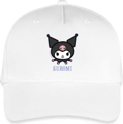 Produktbild von Spreadshirt Kuromi Portrait Kinder Bio Basecap, One size, Weiß