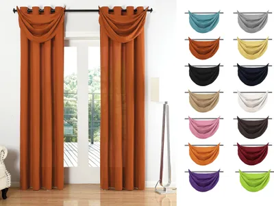 Produktbild von Vorhang Set Blickdicht Schal Ösen Microsatin Segeltuch Querbehang lichtdurchlässig Deko Wohnzimmer HxB 225x140 cm Pink, 20405S4