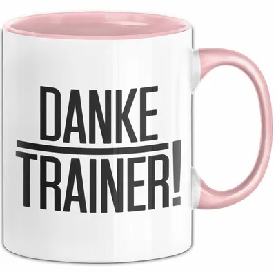 Produktbild von Fußballtrainer Fußballteam Tasse Geschenk Lustige Geschenkidee Spruch Danke Trainer (Rosa)