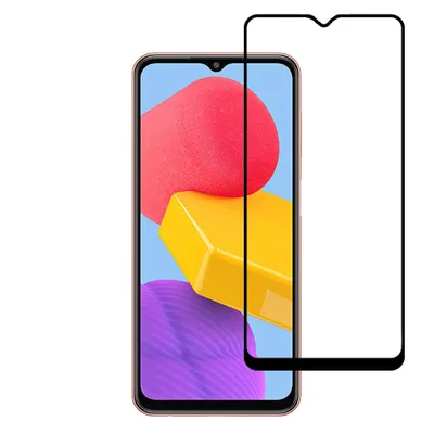 Produktbild von Displayschutzfolie passend für Samsung  Galaxy M13 - Full Cover Tempered Glass mit rundem Rand - Tempered Glass mit  abgerundeten Ecken