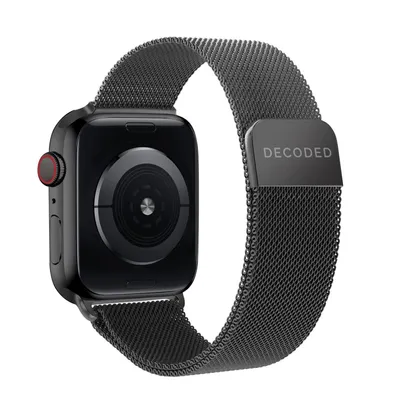 Zdjęcie produktu dla Decoded Traction Strap, Pasek, Smartwatch, Czarny, Apple, Apple Watch 44mm / 45mm / 46mm / 49mm, Stal nierdzewna