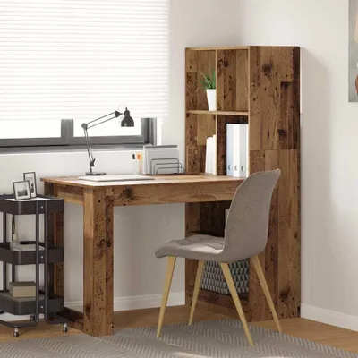 Image de Maison Exclusive - Bureau Bois Ancien 122 x 67 x 145 cm Bois d'ingénierie