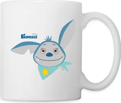 Produktbild von Spreadshirt KiKA-Baumhaus mit Fidi Gesicht Tasse, One size, Weiß