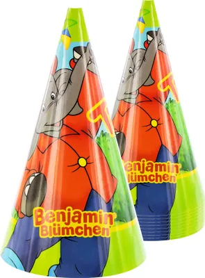 Produktbild von Partyhüte "Benjamin Blümchen" 10 Stück