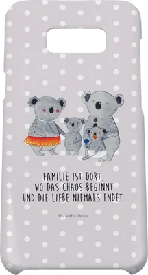 Produktbild von Mr. & Mrs. Panda Samsung Galaxy S8 plus Handyhülle  Koala Familie - Grau Pastell - Geschenk, Handy, Kinder, Koalas, Case, Papa, Cover, Muttertag, Family, Hülle