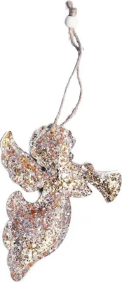 Zdjęcie produktu dla Anioł Zawieszka Brokatowa Złota
