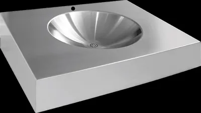 Produktbild von KWC Einzelwaschtisch, ANIMA, Edelstahl, 500x160x500 mm, mit Hahnloch