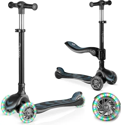 Produktbild von Nukido Flippo Dreiradroller für Kinder mit Balancesitz - schwarz