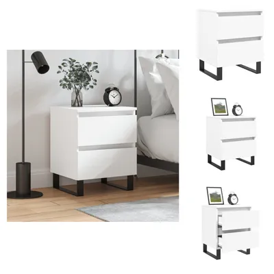 Obrázok produktu pre vidaXL Nočný stolík biely 40x35x50 cm materiál na báze dreva - Nočné stolíky