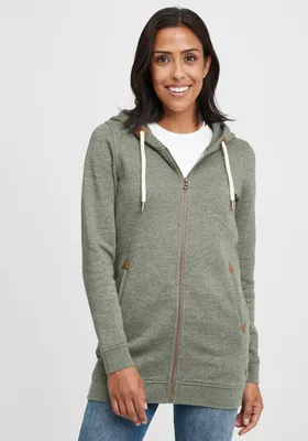 Produktbild von OXMO OXVicky Straight Sweat Zip-Hoodie Damen Sweatjacke Kapuzenjacke Hoodie mit Kapuze Kordel Eingrifftaschen Regular fit